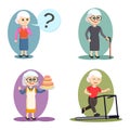 Grandmother character profession design vector