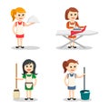 Housewife character profession design vector