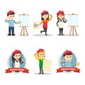 Painter character profession design vector