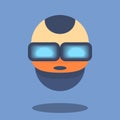 Cute chatbot or talkbot in flat style. Online consultation using artificial intelligence. Vector illustration.