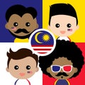 Cute and cheerful Malaysian supporter Royalty Free Stock Photo