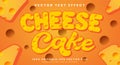 Cute cheese editable text effect Template Royalty Free Stock Photo