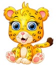 Cute cheetah cartoon Royalty Free Stock Photo