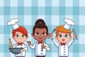Cute chef children cartoon Royalty Free Stock Photo