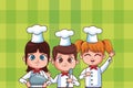Cute chef children cartoon Royalty Free Stock Photo