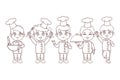 Cute chef children cartoon Royalty Free Stock Photo