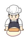 Cute chef cooking