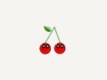 Cute cherry cartoon illustration