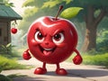 cute cherry chuck character