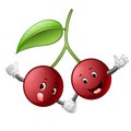 Cute cherry with face