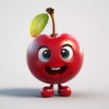 Cute Cherry Happy Cartoon Character