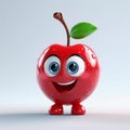 Cute Cherry Happy Cartoon Character