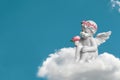 Cherub sitting on the cloud Royalty Free Stock Photo