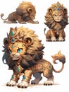 Cute Chibi African Lion