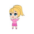 Cute chibi girl sport wear