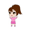 Cute chibi girl sport wear