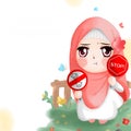 Cute Chibi muslimah