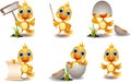 Cute chick cartoon collection Royalty Free Stock Photo