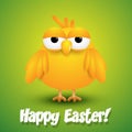 Cute chick wishing happy Easter Royalty Free Stock Photo