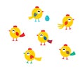 Cute chicken bird vector