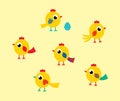 Cute chicken bird vector