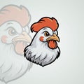Cute chicken mascot logo Royalty Free Stock Photo
