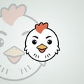 Cute chicken mascot logo Royalty Free Stock Photo