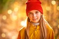 Teen girl in red hat