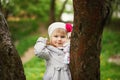 Cute child shone with happiness, charming smile Royalty Free Stock Photo