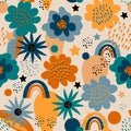 Cute childish seamless pattern Royalty Free Stock Photo