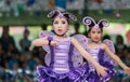 Cute Children cheerleaders in annual sports day