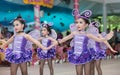 Cute Children cheerleaders in annual sports day