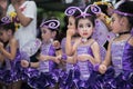 Cute Children cheerleaders in annual sports day