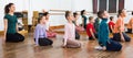 Children dancing contemp in studio smiling and having fun Royalty Free Stock Photo