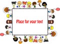 Cute children, frame, for your design Royalty Free Stock Photo
