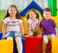 Cute children playing in gym