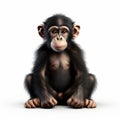 Cute Chimpanzee A Captivating Uhd Image In The Style Of Oliver Wetter Royalty Free Stock Photo