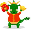 Cute chinese zodiac dragon happy new year Royalty Free Stock Photo