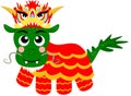 Cute chinese zodiac dragon wearing dragon costume Royalty Free Stock Photo