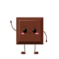 Cute chocolate bar character vector