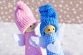 Cute Christmas angels. Royalty Free Stock Photo