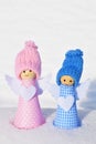 Cute Christmas angels. Royalty Free Stock Photo