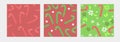 Cute Christmas Candy Cane Seamless Pattern Royalty Free Stock Photo