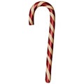 Cute Christmas caramel candy cane lollipop.Red