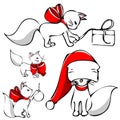 Cute christmas cat Royalty Free Stock Photo