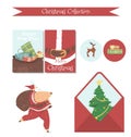 Cute Christmas Collection of Printable Elements Royalty Free Stock Photo