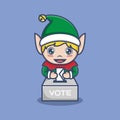 cute christmas elves voting