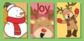 Cute Christmas flashcards set