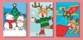 Cute Christmas flashcards set