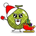 melon mascot christmas gift train